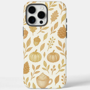 Elegante goldene Handyhülle für den Herbst iPhone 16 Pro Max Hülle