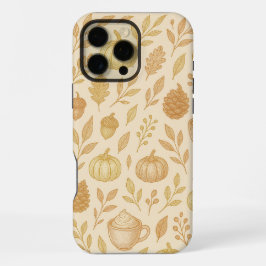 Elegante goldene Handyhülle für den Herbst iPhone 16 Pro Max Hülle