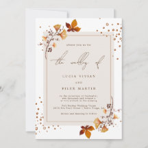 Elegante Goldene Herbstleaf Hochzeit