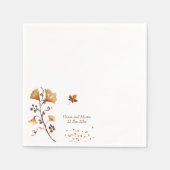 Elegante Goldene Herbstleaf Hochzeit Serviette (Vorderseite)