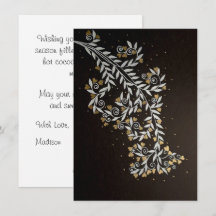 Elegante goldene Herzen Botanische Weinachtsranke