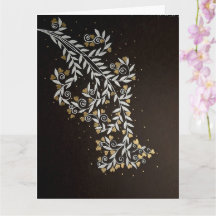 Elegante goldene Herzen Botanische Weinrebe Holida