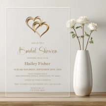 Elegante goldene Herzen Junggesellinnenabschied