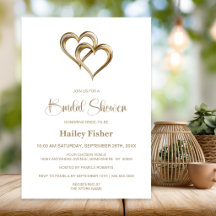 Elegante goldene Herzen Junggesellinnenabschied