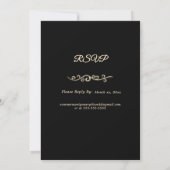 Elegante Goldene Hochzeit Einladung (Rückseite)