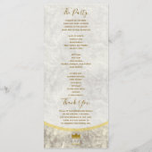 Elegante Goldene Hochzeit Programm (Rückseite)