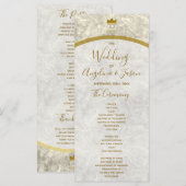 Elegante Goldene Hochzeit Programm (Vorne/Hinten)
