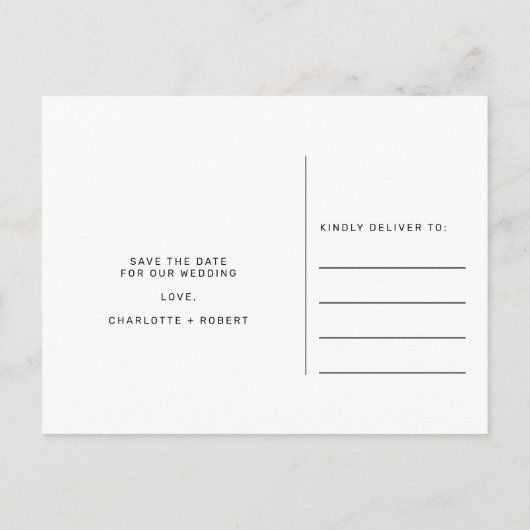 Elegante goldene Hochzeit retten das Datum Ankündigungspostkarte (Rückseite)