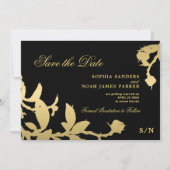 Elegante, goldene Hochzeit Save The Date (Vorderseite)