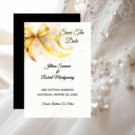 Elegante Goldene Hochzeit Save The Date