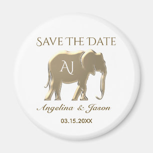 Elegante goldene Hochzeit-Save-the-Date-Karte Magnet