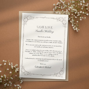 Elegante Goldene Hochzeitsankündigung für eine kle Einladung