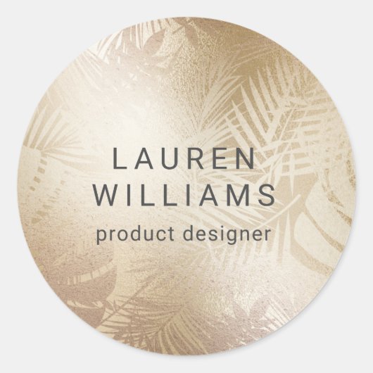 elegante goldene Imitate-Folie Runder Aufkleber (Vorderseite)