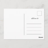 Elegante Goldene Kalligrafie Hochzeit speichern Si Postkarte (Rückseite)