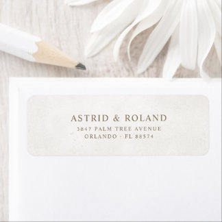 Elegante goldene Kalligrafie-Hochzeitsrücksendeadr