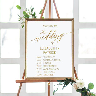 Elegante Goldene Kalligraphie Poster