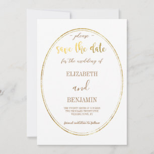Elegante goldene klassische minimalist Save-the-Da Save The Date