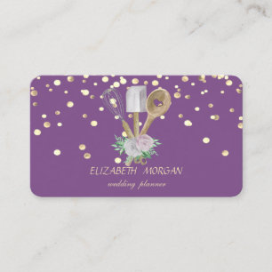 Elegante goldene Konfetti-Bäckerei-Gebäck-Handwerk Visitenkarte