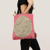 Elegante goldene Koralle in rosa Metallic modern Tasche (Von Nahem)