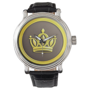 Elegante goldene Krone Armbanduhr