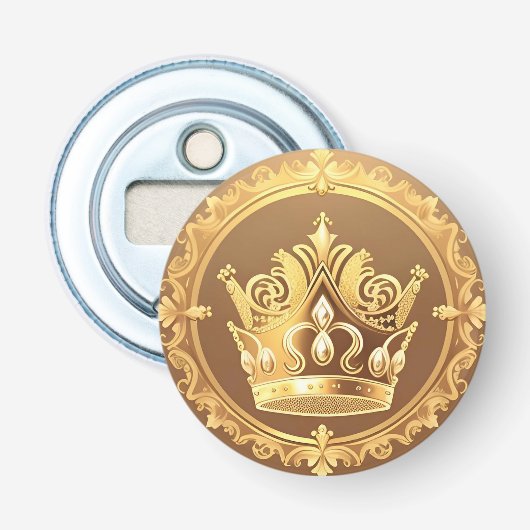 Elegante Goldene Krone Flaschenöffner (Vorderseite)