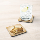 Elegante Goldene Krone Getränkeuntersetzer (Rechte Seite)