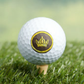 Elegante Goldene Krone Golfball (Insitu T-Shirt)
