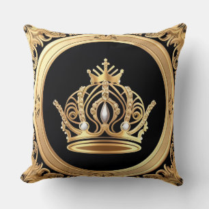 Elegante goldene Krone Kissen
