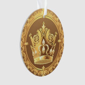 Elegante Goldene Krone Ornament (Vorderseite)