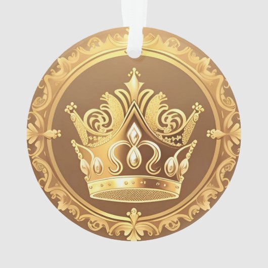 Elegante Goldene Krone Ornament (Rückseite)