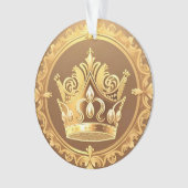 Elegante Goldene Krone Ornament (Vorderseite)
