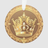 Elegante Goldene Krone Ornament (Vorderseite)