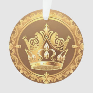 Elegante Goldene Krone Ornament