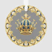 Elegante Goldene Krone Ornament (Rückseite)
