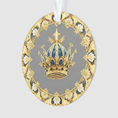 Elegante Goldene Krone Ornament (Vorderseite)