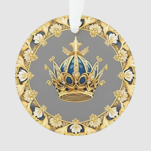 Elegante Goldene Krone Ornament (Vorderseite)
