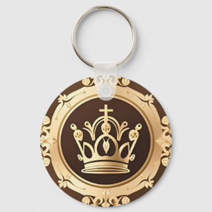 Elegante goldene Krone Schlüsselanhänger