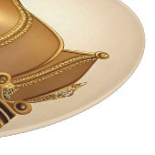 Elegante Goldene Krone Schneidebrett (Ecke)