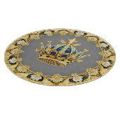 Elegante Goldene Krone Schneidebrett (Ecke)