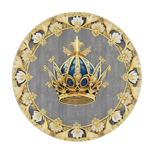 Elegante Goldene Krone Schneidebrett (Vorderseite)