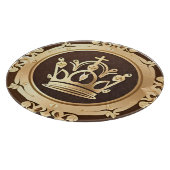 Elegante Goldene Krone Schneidebrett (Ecke)