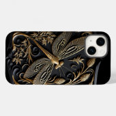 Elegante Goldene Libelle Case-Mate iPhone Hülle (Rückseite (Horizontal))