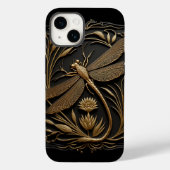 Elegante Goldene Libelle Case-Mate iPhone Hülle (Rückseite)