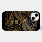 Elegante Goldene Libelle Case-Mate iPhone Hülle (Rückseite (Horizontal))