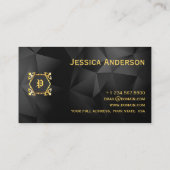 Elegante Goldene Luxus Schönheitssalon Visitenkarte (Rückseite)