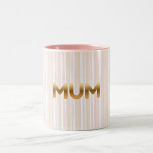 Elegante goldene MUM-Tasse - Minimalistischer Mutt Zweifarbige Tasse