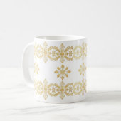 "Elegante goldene Muster-Tasse" Kaffeetasse (Vorderseite Links)