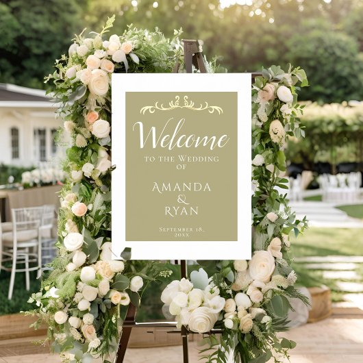 Elegante Goldene Ornament Begrüßung Foliendrucke