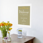 Elegante Goldene Ornament Begrüßung Foliendrucke (Ablage(Küche))