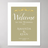 Elegante Goldene Ornament Begrüßung Foliendrucke (Vorderseite)